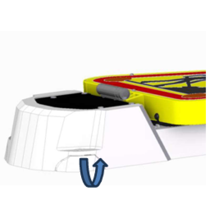 Ansamblu semnalizare echipat cu triunghi LED rabatabil electric si 2 girofaruri - prindere adeziva